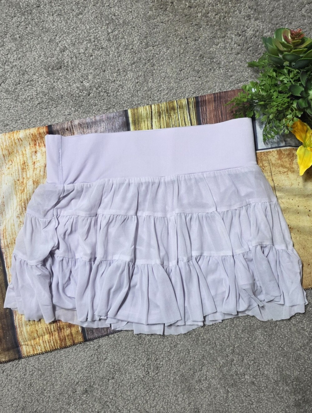 Forever 21 Whimsical Pastel Purple Mini Skirt / Skort Size Small